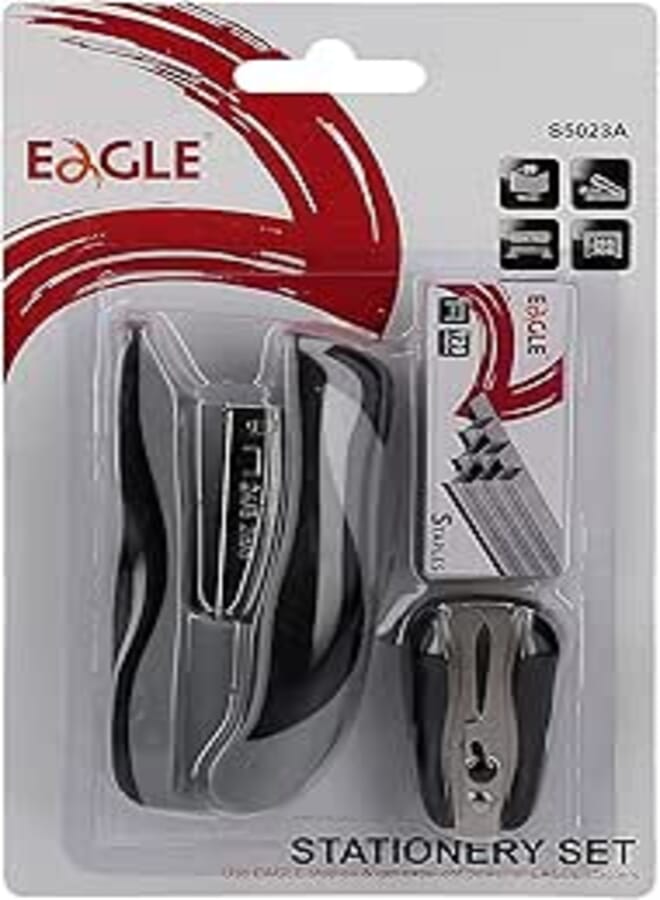 Eagle Plastic Stapler S5023a/eag/a/1, Grey/black